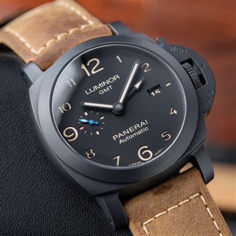 panerai black blue|Panerai luminor gmt automatic black.